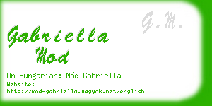 gabriella mod business card